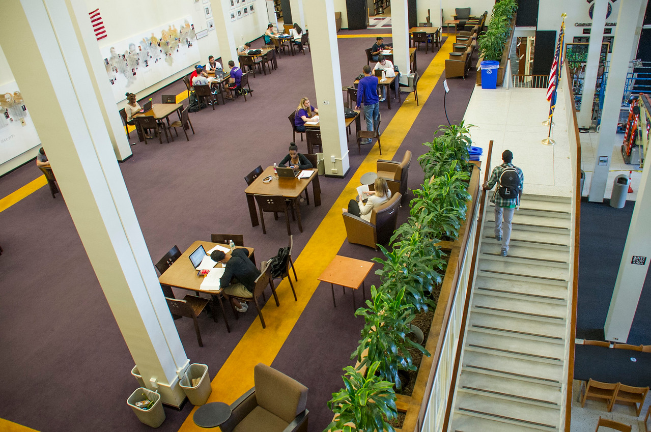 air view of main lib second floor