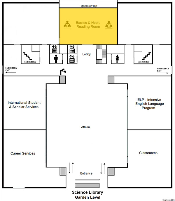 FLOOR MAP - Science Library - Garden Level