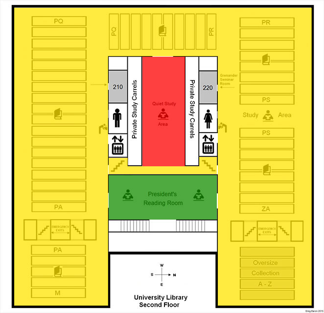 ZONE MAP - University Libraries - Second Floor