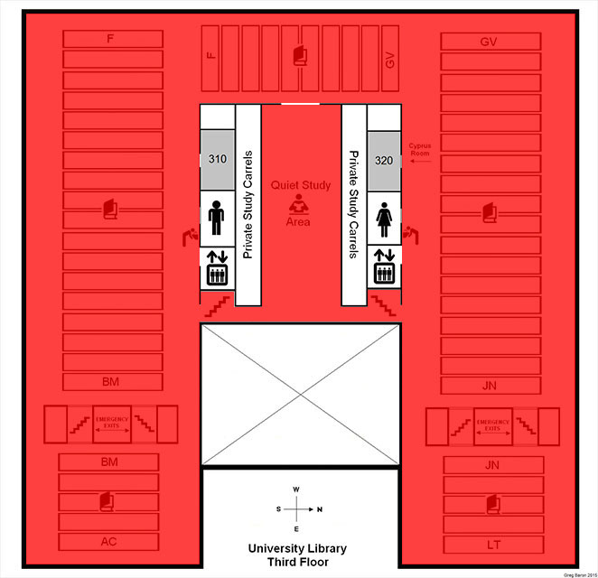 ZONE MAP - University Libraries - Third Floor