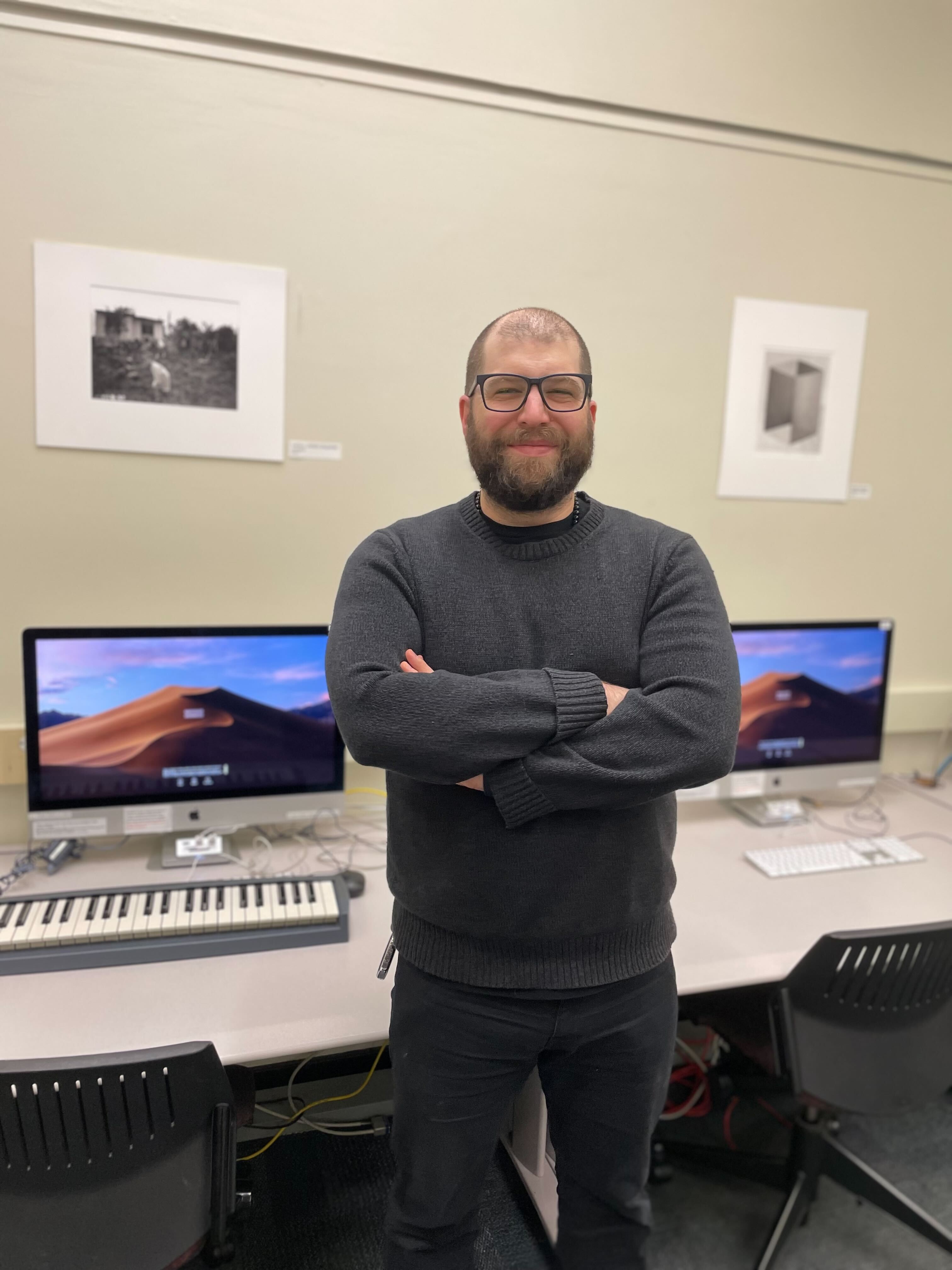 Ryan Clow in the Lower Level Lab