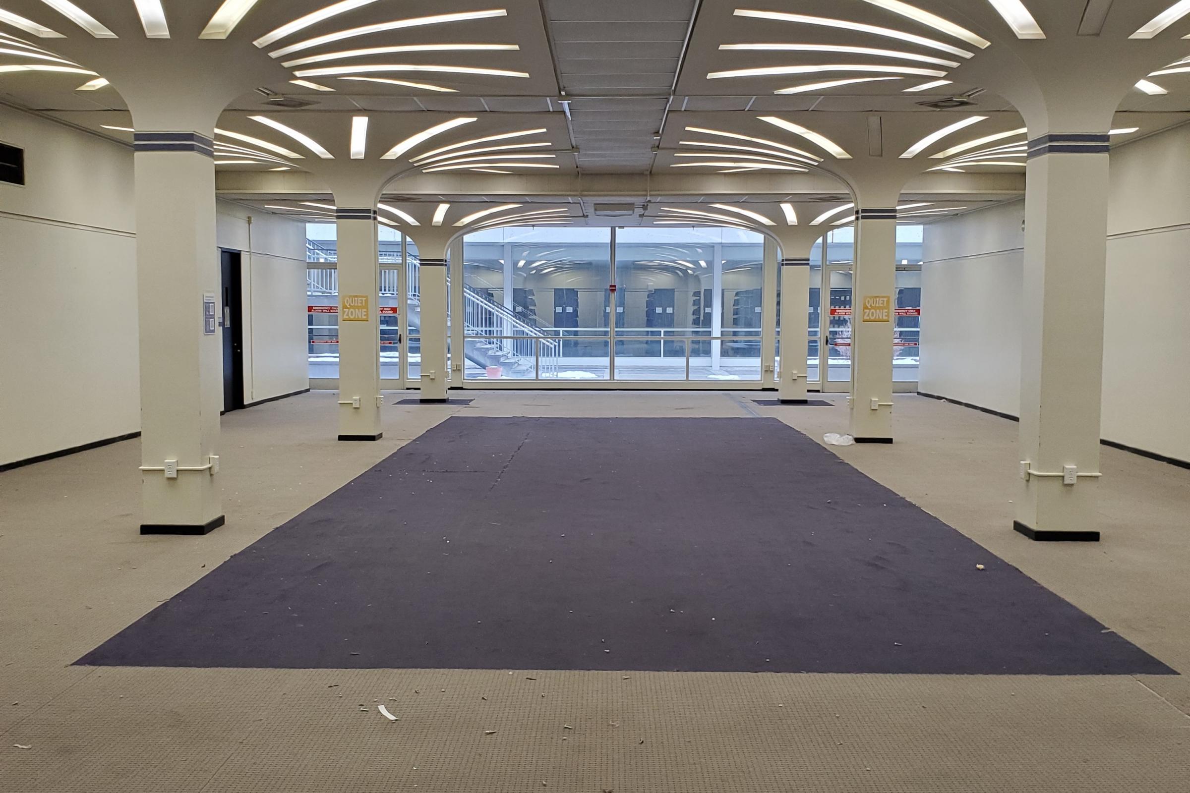 Current Periodicals Room with shelving removed