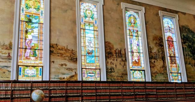 Stained Glass Windows at Dewey Graduate Library