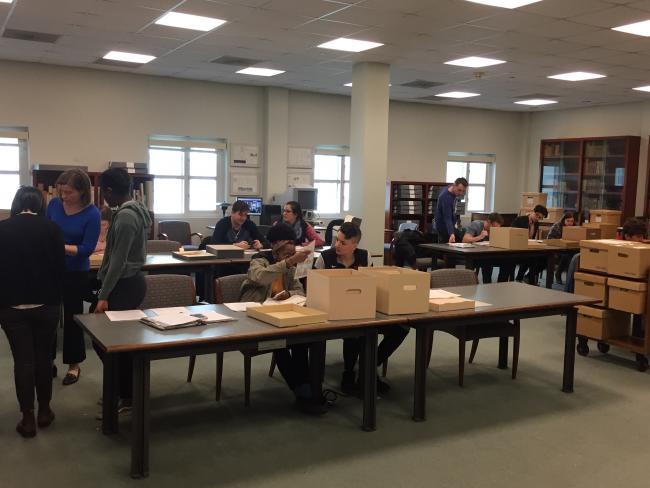 Students use the Marcia Brown Reading Room